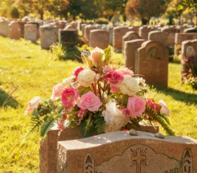 Flowers In A Cemetery